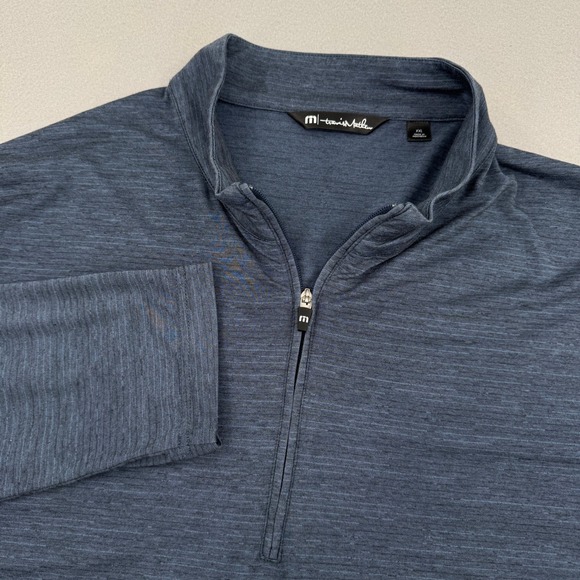 TravisMathew Other - TravisMathew Mens XXL Heather Navy Blue Quarter Zip Golf Pullover Lightweight